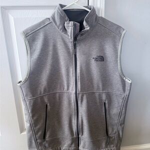 The North Face Light Gray Zip Vest